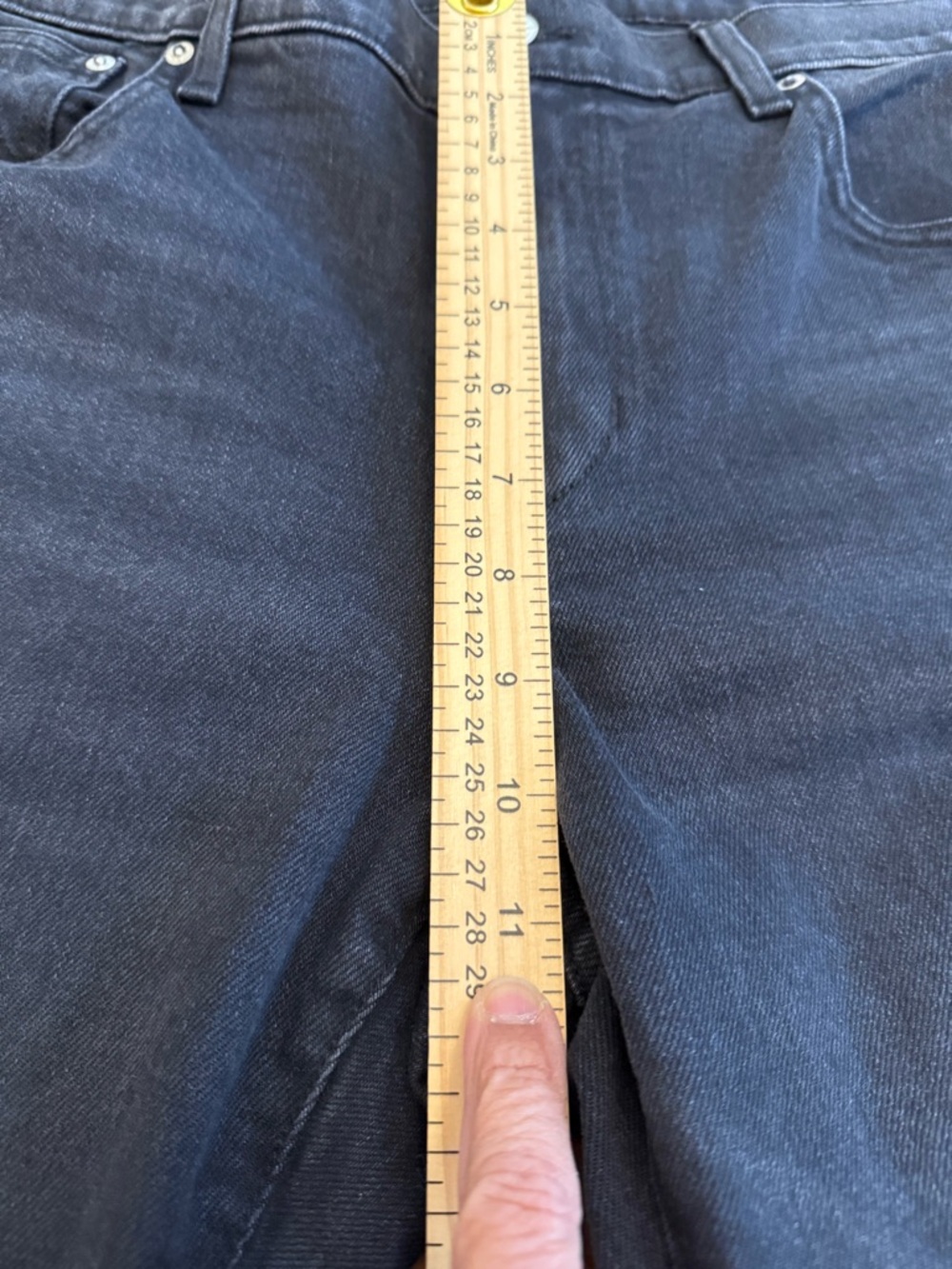 AYR High-Rise Straight Leg Black Denim Jeans Sz 31 ace of spades luxury Everyday - Picture 7 of 10